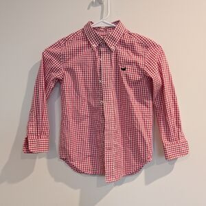 Southern Marsh Kids Red and White Checkered Button Down Shirt